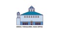 Greece, Thessaloniki, Hagia Sophia travel landmark vector illustration