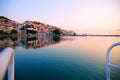 Greece ,Town Scopelos at sunrise Royalty Free Stock Photo