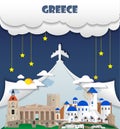 Greece travel background Landmark Global Travel And Journey Info Royalty Free Stock Photo