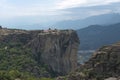 8/9/2020 Greece, Trikala city, Meteora, cluster of rocks and orthodox monasteries Royalty Free Stock Photo