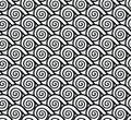 Greece vintage ethnic seamless pattern with swirls. Folk abstract repeating background texture