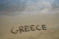 Greece written in the Sand