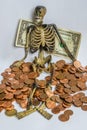 Greed for Money, Skeleton Royalty Free Stock Photo