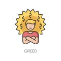 Greed RGB color icon