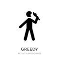 greedy icon in trendy design style. greedy icon isolated on white background. greedy vector icon simple and modern flat symbol for Royalty Free Stock Photo