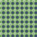 Green gingham with beetles seamless vector pattern Royalty Free Stock Photo