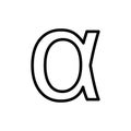 Alpha Greek alphabet design trendy