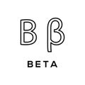 Beta Greek alphabet design trendy