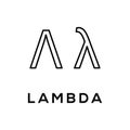 Lambda Greek alphabet design trendy Royalty Free Stock Photo