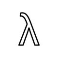 Lambda Greek alphabet design trendy Royalty Free Stock Photo