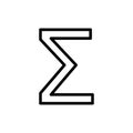 Sigma Greek alphabet design trendy