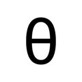 Theta Greek alphabet design trendy