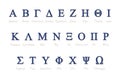 Greek Alphabet Vector Set Royalty Free Stock Photo