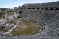 Greek Amphitheatre in Side, Turkey Royalty Free Stock Photo