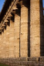 Greek ancient columns from Hera temple in Paestum, Italy Royalty Free Stock Photo