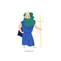 Greek ancient mythology god of sea and ocean poseidon Royalty Free Stock Photo