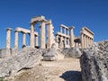Greek ancient temple of afaia Royalty Free Stock Photo