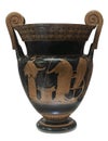 Greek antique amphora in black and brown colors Royalty Free Stock Photo