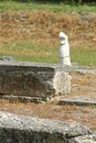 Greek archaic statue torso in Dion, Greece