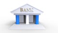 Greek Bank Illustration made in 3d