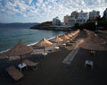 Greek beach. Beautiful evening.