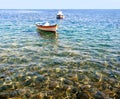 Greek beach Thirasia island Royalty Free Stock Photo