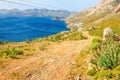 Greek beautiful wild landscape with mountain path