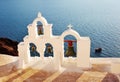 Greek bell tower in Santorini. Greece. Royalty Free Stock Photo