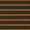 Greek border classic abstract geometric pattern background in gold and black