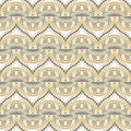 Greek Borders. Greek seamless pattern. Ornamental border background. Repeat wavy ornament. Tribal ethnic style isolated design on Royalty Free Stock Photo