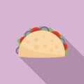 Greek burger icon flat vector. Pita shawarma