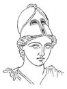 Greek Centurion brush helmet or galea vintage engraving