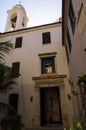 Greek church courtyard, building Royalty Free Stock Photo