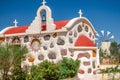 Greek church on Lassithi plateau in Crete Royalty Free Stock Photo