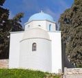 Church in Lefkes village on Paros island, Cyclades, Greece Royalty Free Stock Photo