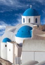Greek church in Oia town, Santorini, Cyclades, Greece Royalty Free Stock Photo