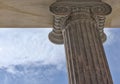 greek column pillar detail from ancient greece (museum history archaeology) bank decor ionic Royalty Free Stock Photo