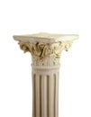 Greek column on white background