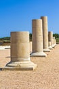 Greek columns on the Ampurias ruins