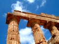 Greek columns in Sicily Royalty Free Stock Photo