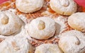 Greek cookies in bakery shop Royalty Free Stock Photo