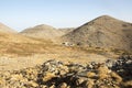 Greek Crete mountain range with highest mountain Ida Psiloritis, very dry hard terrain with sharp rocks and stones, natura park