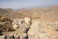 Greek Crete mountain range with highest mountain Ida Psiloritis, very dry hard terrain with sharp rocks and stones, natura park