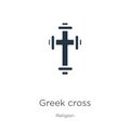 Greek cross icon vector. Trendy flat greek cross icon from religion collection isolated on white background. Vector illustration