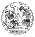 Greek Cuirass, vintage illustration