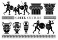 Greek culture set Royalty Free Stock Photo