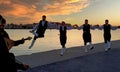 Greek dancers perform a traditional dance, Rethymno, Crete, Greece