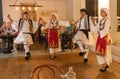 Greek Dancers Performing For Tourists Royalty Free Stock Photo