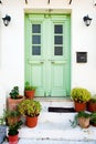 Greek door Royalty Free Stock Photo