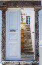 Greek Doorway and Staircase Royalty Free Stock Photo